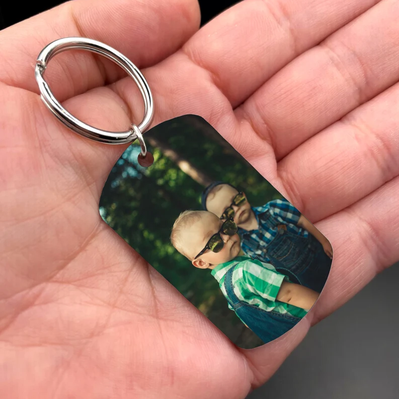 We Love You Daddy, Double Sided Keychain, Custom Photo Keychain, Personalized Keepsake, From Kids, Father's Day, New Dad Gift