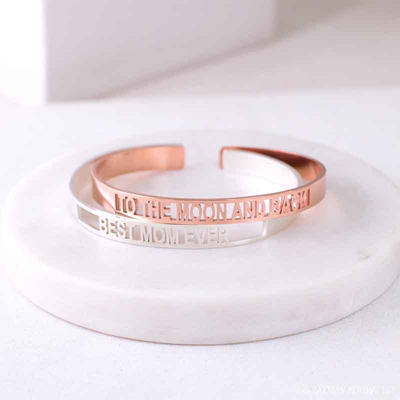 Personalized Cutout Coordinates Information Bracelet