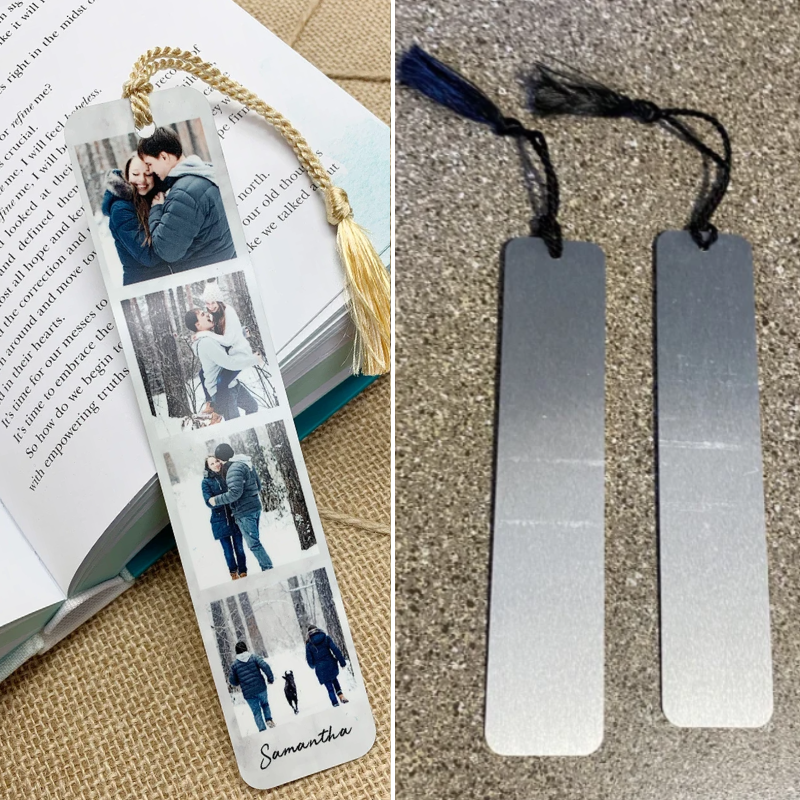 Personalized Photo Metal Bookmark, Readers gift, Gift for Mom