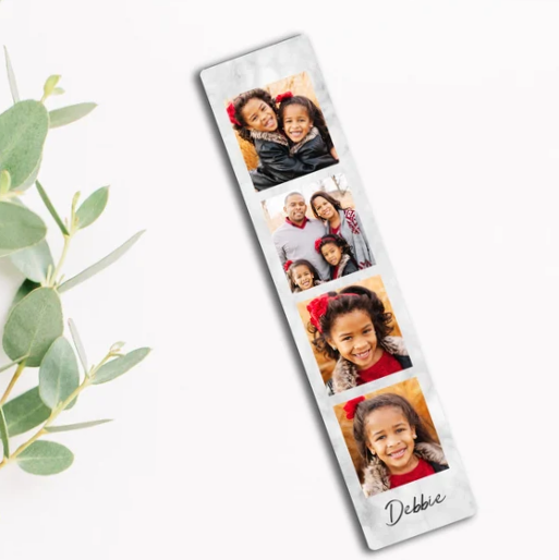 Personalized Photo Metal Bookmark, Readers gift, Gift for Mom