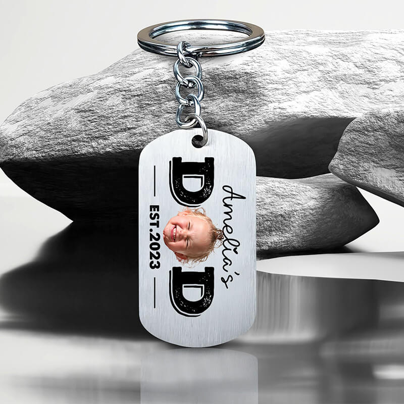 Personalized MOM/DAD keychain