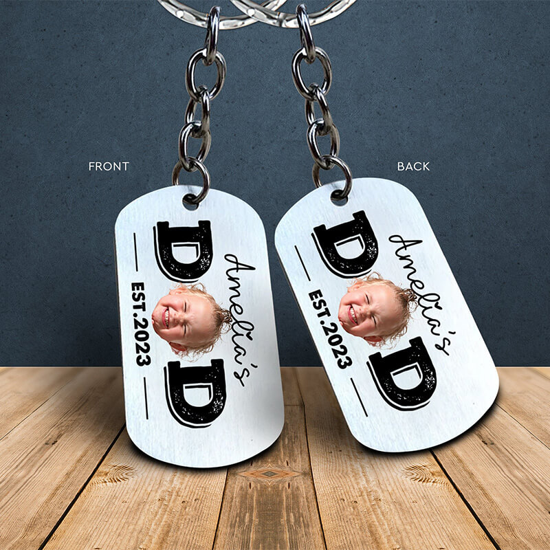 Personalized MOM/DAD keychain