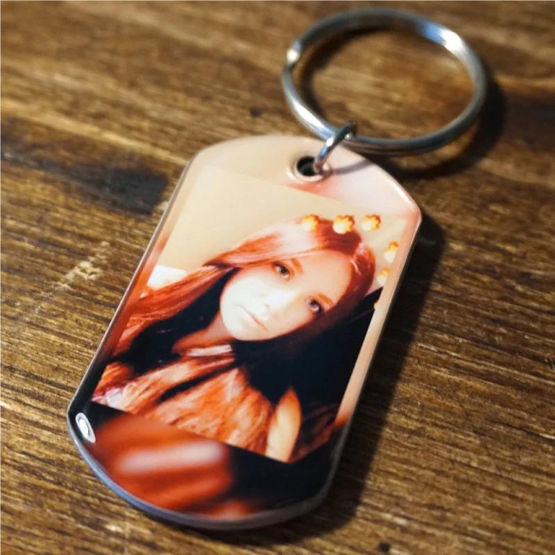 Personalized couple photo keychain for boyfriend