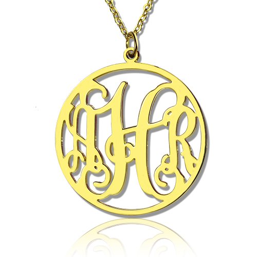 Circle Monogram Necklace