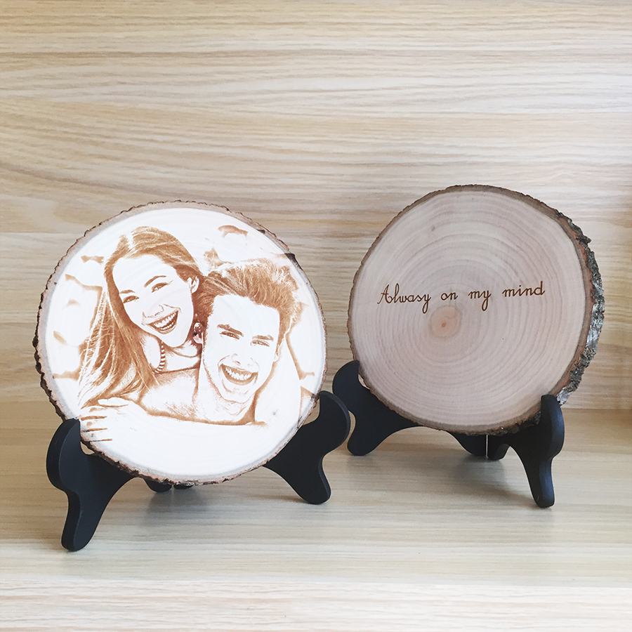 Personalized Photo Wood Engraved Ornament