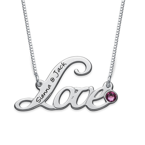 Personalized Script Love Necklace