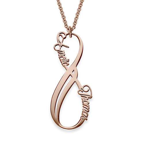 Vertical Infinity Name Necklace